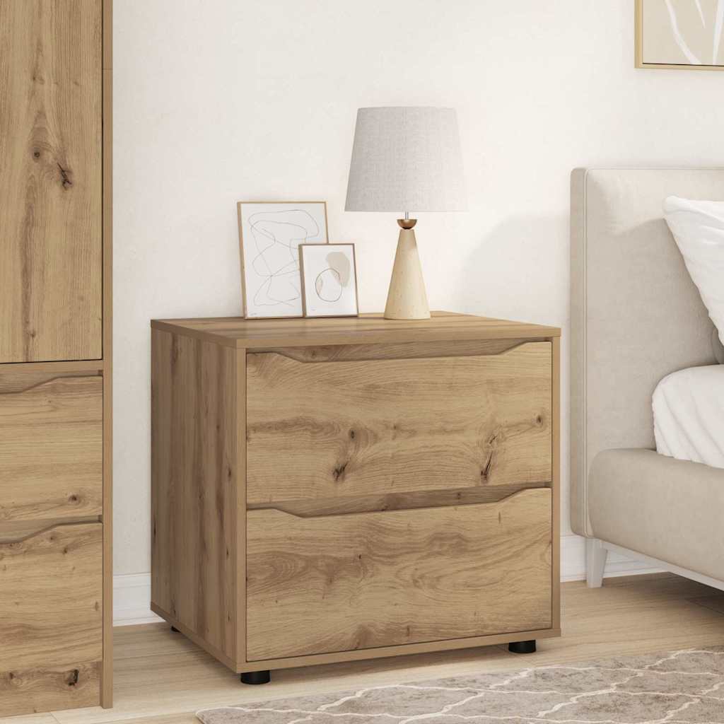 vidaXL Meuble de rangement Chêne Artisan 60 x 48 x 57 cm
