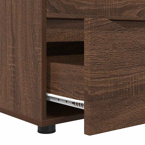 vidaXL Meuble de rangement marron aspect chêne 40 x 48 x 57 cm