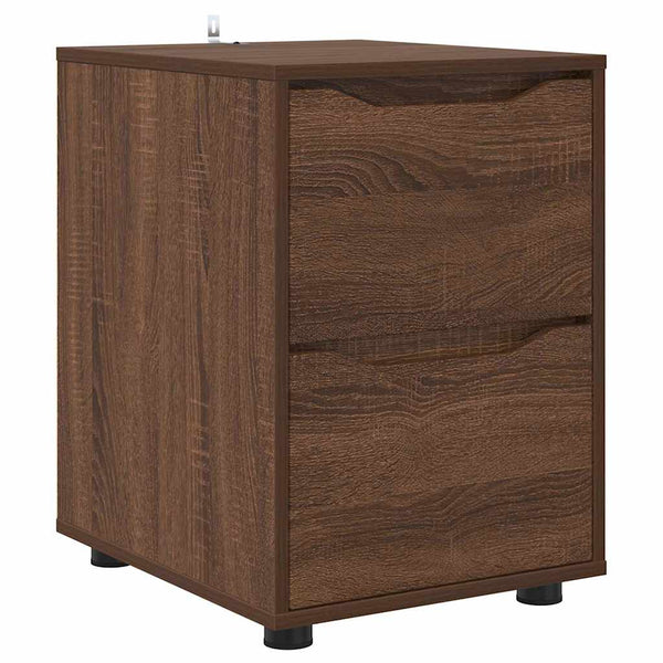 vidaXL Meuble de rangement marron aspect chêne 40 x 48 x 57 cm