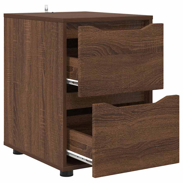 vidaXL Meuble de rangement marron aspect chêne 40 x 48 x 57 cm