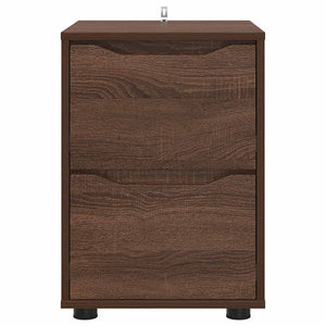 vidaXL Meuble de rangement marron aspect chêne 40 x 48 x 57 cm