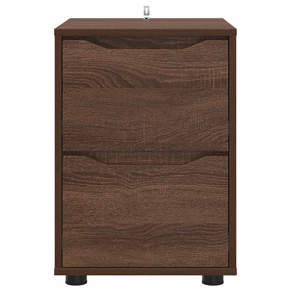 vidaXL Meuble de rangement marron aspect chêne 40 x 48 x 57 cm