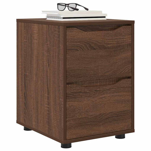 vidaXL Meuble de rangement marron aspect chêne 40 x 48 x 57 cm