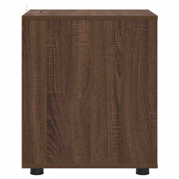 vidaXL Meuble de rangement marron aspect chêne 40 x 48 x 57 cm