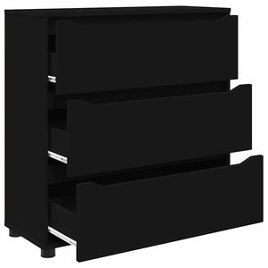 Schwarzer Aufbewahrungsschrank 80x31x81cm