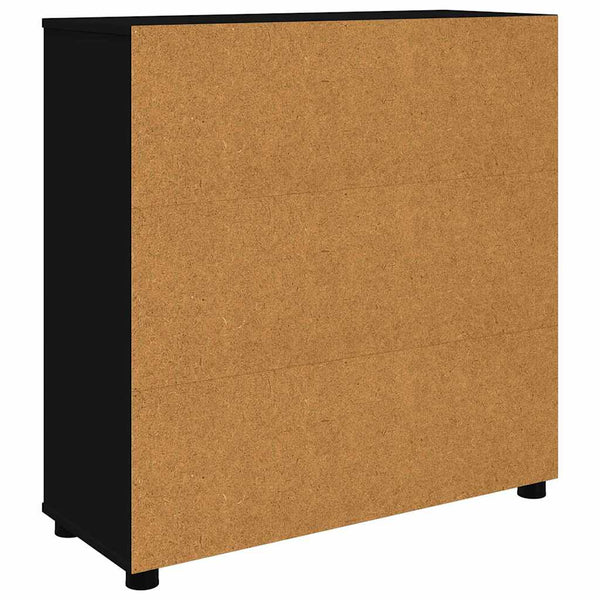 Schwarzer Aufbewahrungsschrank 80x31x81cm