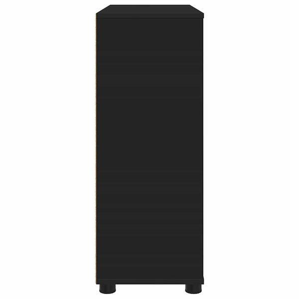 Schwarzer Aufbewahrungsschrank 80x31x81cm
