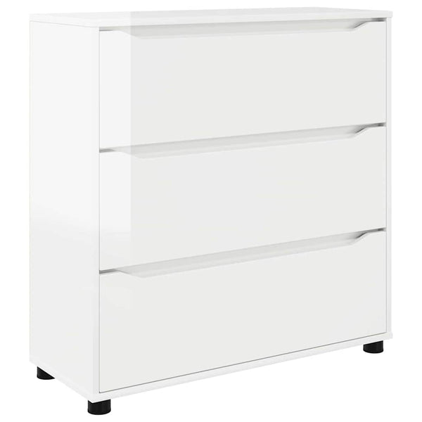 Hochglanz Aufbewahrungsschrank Weiß 80x31x81cm