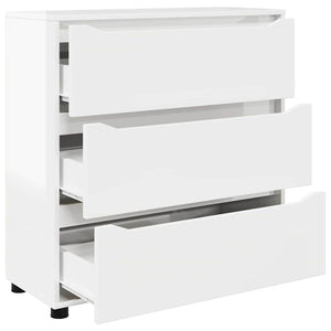 Hochglanz Aufbewahrungsschrank Weiß 80x31x81cm