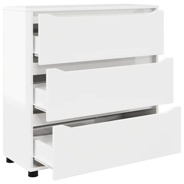 Hochglanz Aufbewahrungsschrank Weiß 80x31x81cm