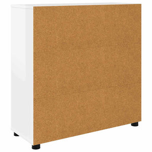 Hochglanz Aufbewahrungsschrank Weiß 80x31x81cm