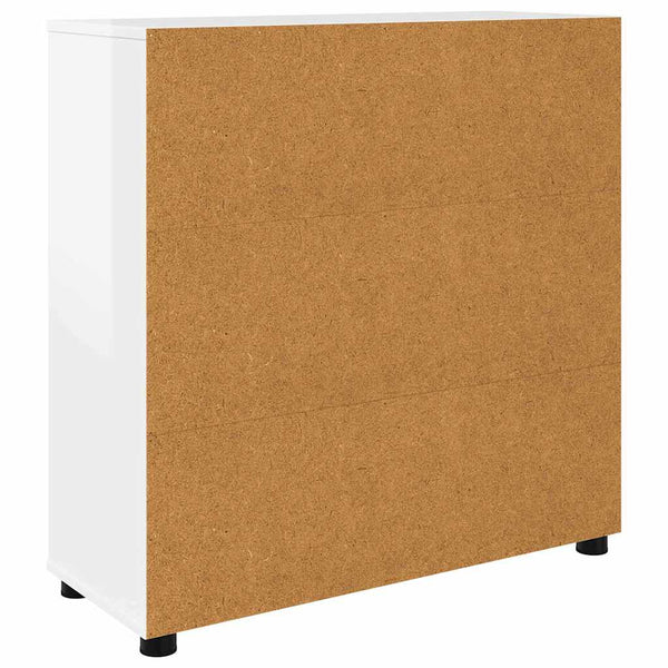 Hochglanz Aufbewahrungsschrank Weiß 80x31x81cm