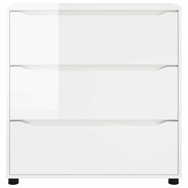 Hochglanz Aufbewahrungsschrank Weiß 80x31x81cm