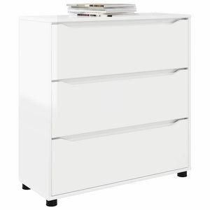 Hochglanz Aufbewahrungsschrank Weiß 80x31x81cm