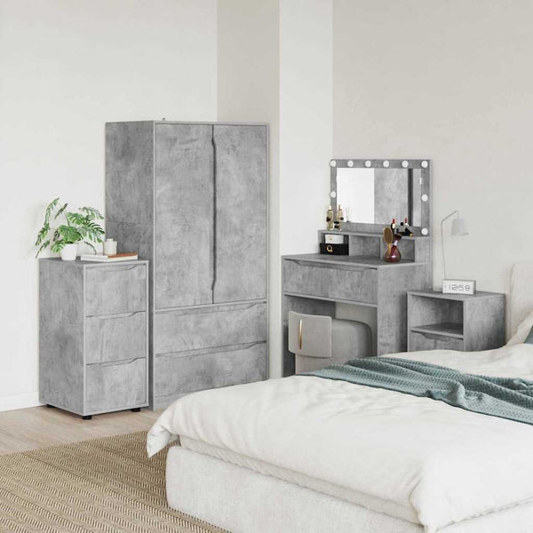 Aufbewahrungsschrank Beton Grau 40x48x81cm