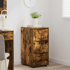 vidaXL Armoire de rangement Chêne fumé 40 x 48 x 81 cm