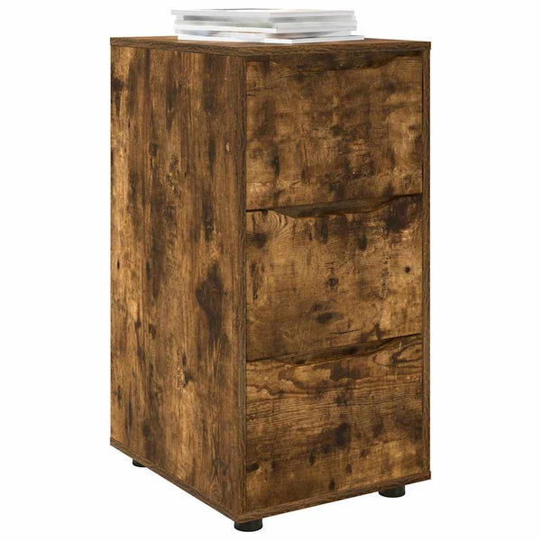 vidaXL Armoire de rangement Chêne fumé 40 x 48 x 81 cm