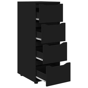 Schwarzer Aufbewahrungsschrank 40x48x105 cm