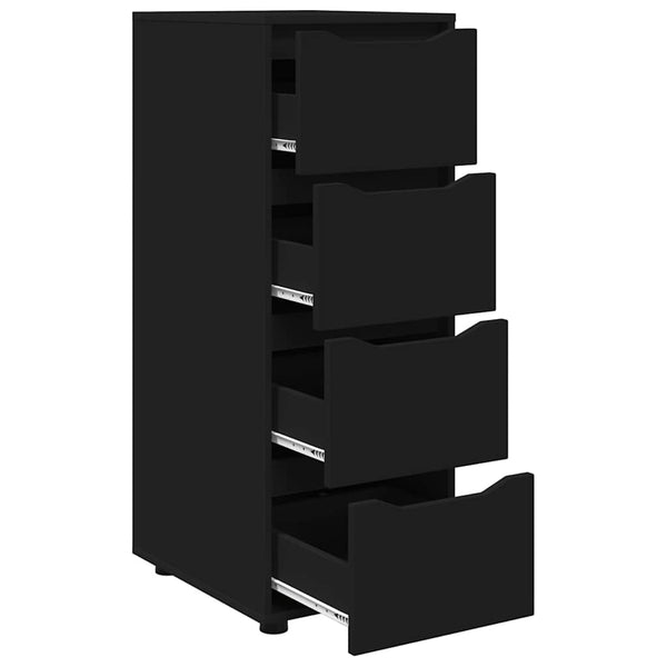Schwarzer Aufbewahrungsschrank 40x48x105 cm