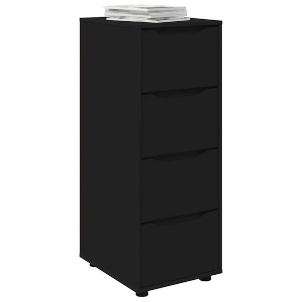 Schwarzer Aufbewahrungsschrank 40x48x105 cm