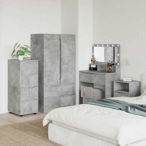 Aufbewahrungsschrank Beton Grau 40x48x105cm