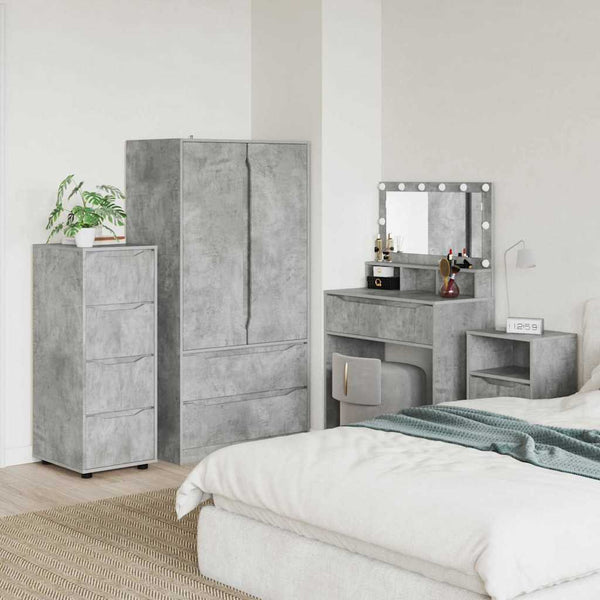 Aufbewahrungsschrank Beton Grau 40x48x105cm