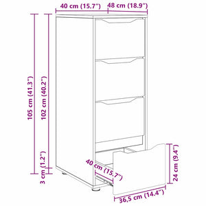Altholz Aufbewahrungsschrank 40x48x105cm