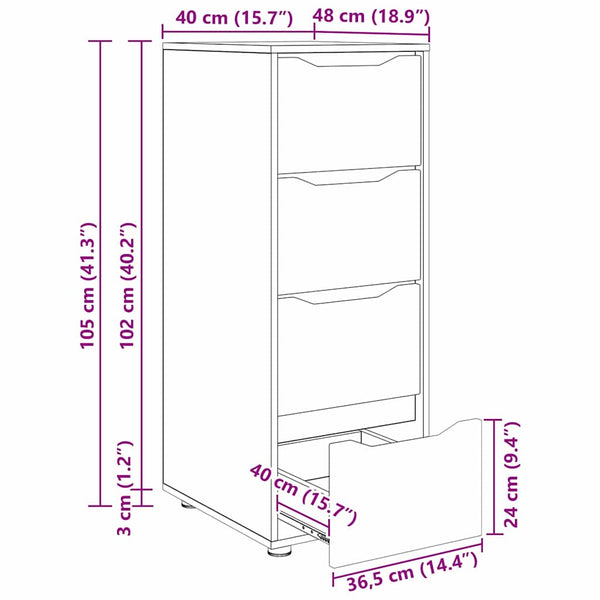Altholz Aufbewahrungsschrank 40x48x105cm