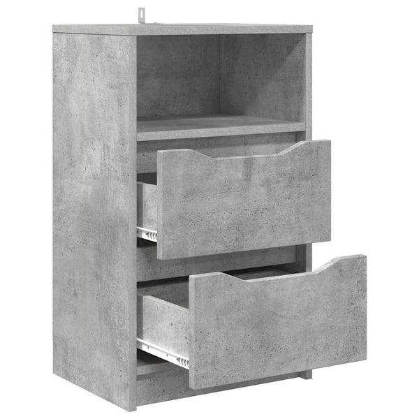 Beton Grau Nachttisch 40x30 cm