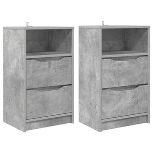 Nachttische 2er Set Beton Grau