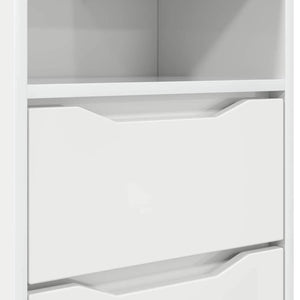 Weißer Nachttisch Hochglanz 40cm