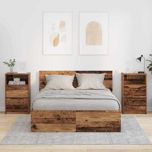 Nachttische 2er Set Altholz