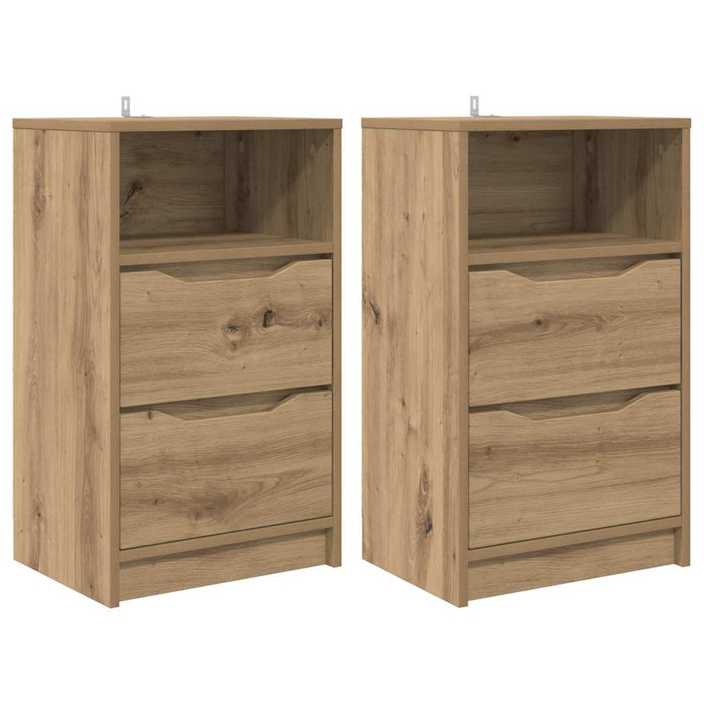 Nachttische 2er-Set Artisan Eiche