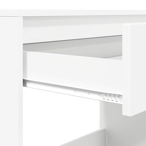 Weißer Schreibtisch mit Schublade, 100 cm