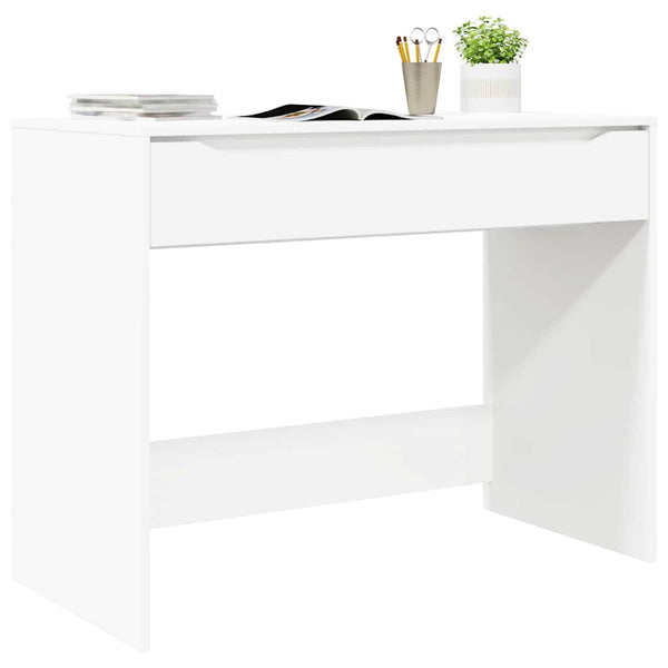 Weißer Schreibtisch mit Schublade, 100 cm