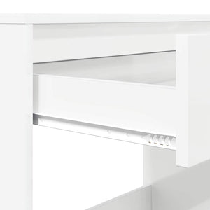Weißer Hochglanz Schreibtisch 100cm
