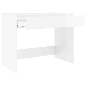 Weißer Hochglanz Schreibtisch 100cm