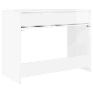 Weißer Hochglanz Schreibtisch 100cm