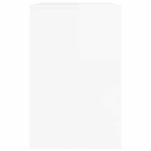 Weißer Hochglanz Schreibtisch 100cm