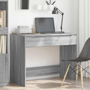 Schreibtisch Sonoma Grau 100cm mit Schublade