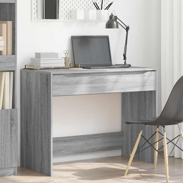 Schreibtisch Sonoma Grau 100cm mit Schublade