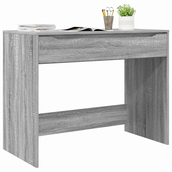 Schreibtisch Sonoma Grau 100cm mit Schublade