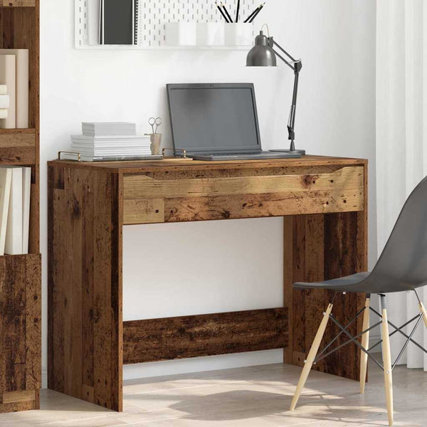 Schreibtisch Altholz 100 cm mit Schublade