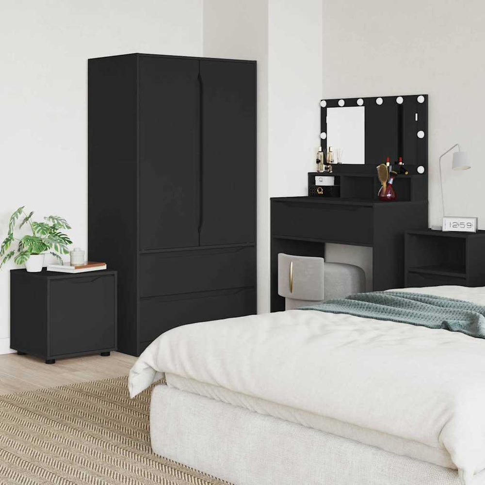 Schwarzer Badezimmerschrank Holz