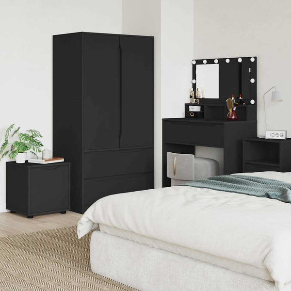Schwarzer Badezimmerschrank Holz