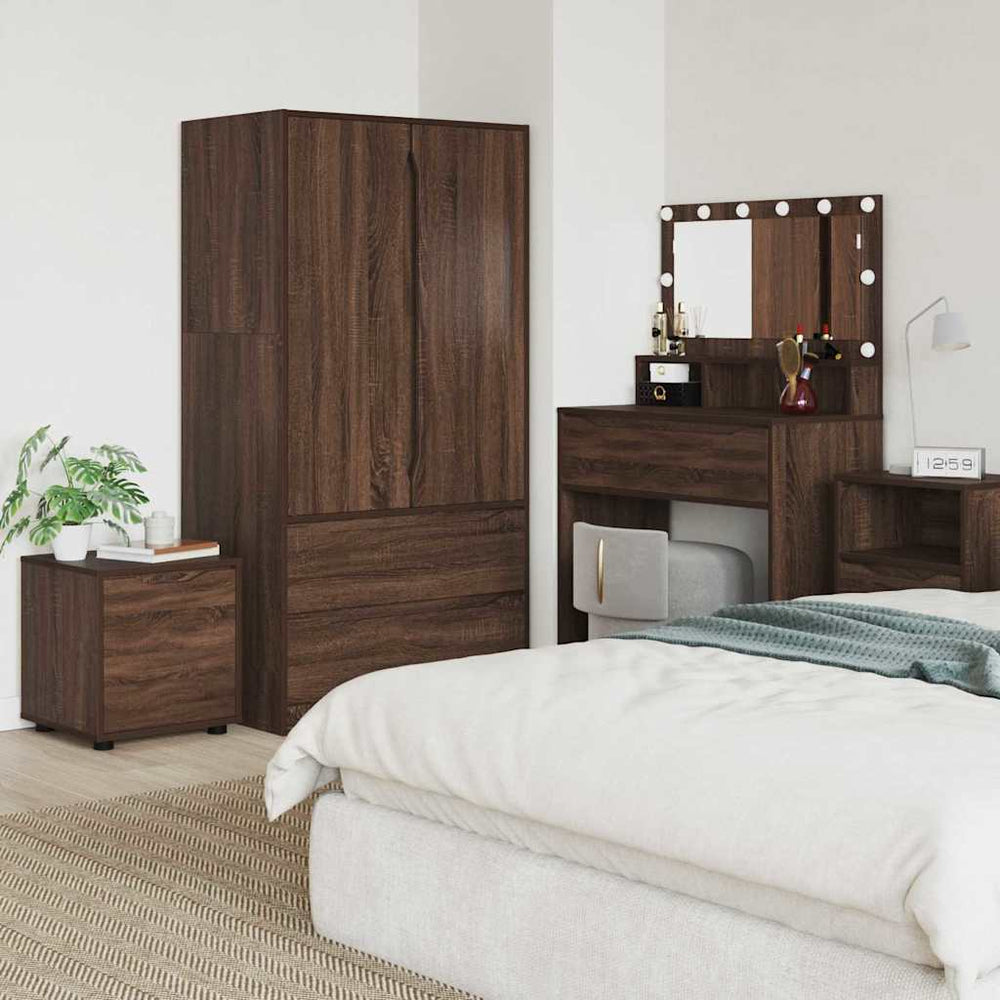 Braun Eiche Badschrank 40,5x40x44 cm