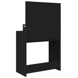 Schwarzer Schlafzimmer-Schminktisch mit Schubladen