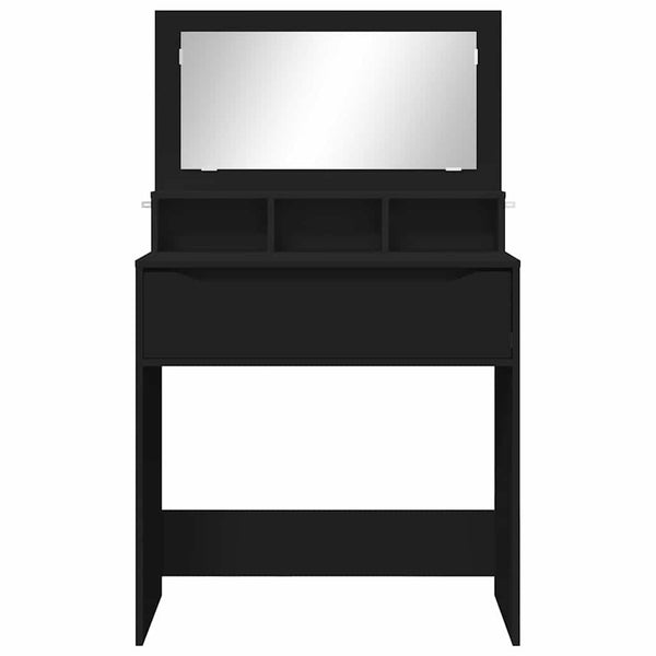 Schwarzer Schlafzimmer-Schminktisch mit Schubladen