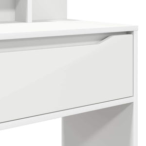 Schminktisch mit Regal Weiß 80 cm