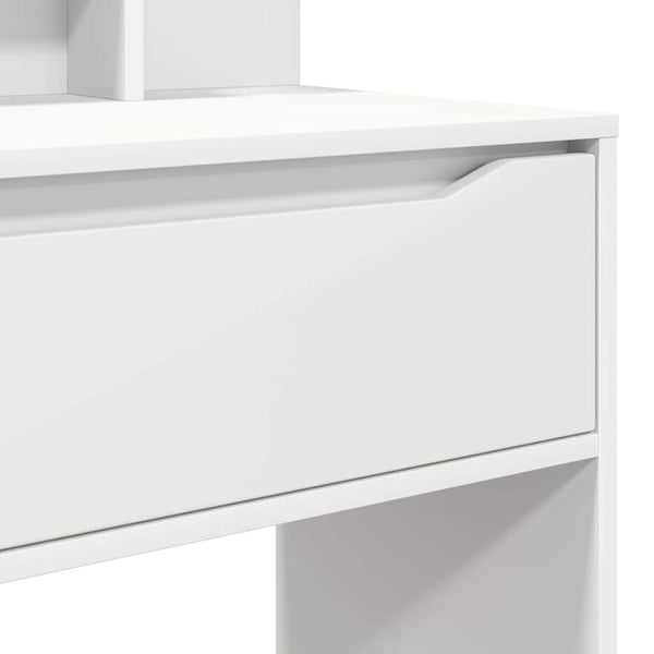 Schminktisch mit Regal Weiß 80 cm